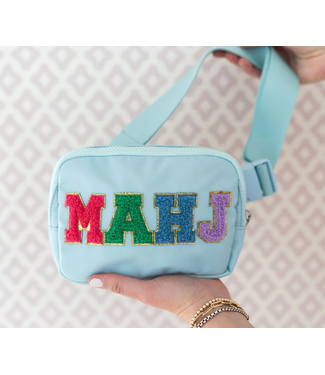 Mini Mahjer Tile & Travel Bag: Light Blue Mahj