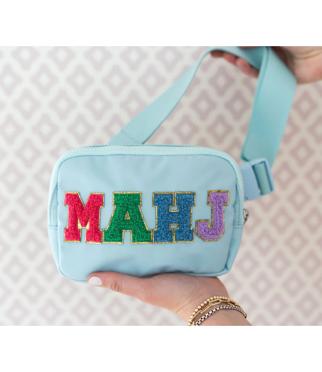 Tile & Travel Bag: Light Blue Mahj