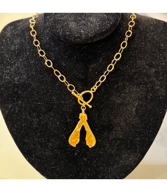 Laura McClendon Leaf Chain Link Necklace