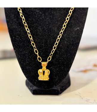 Laura McClendon Crown Chain Link Necklace