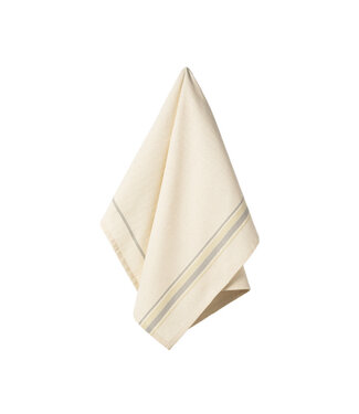 Casafina Set 2 Kitchen Towels 100% Cotton Stripes, Dove grey