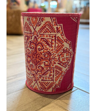Jan Sevadjian Jan Sevadjian Orange and Pink Waste Basket