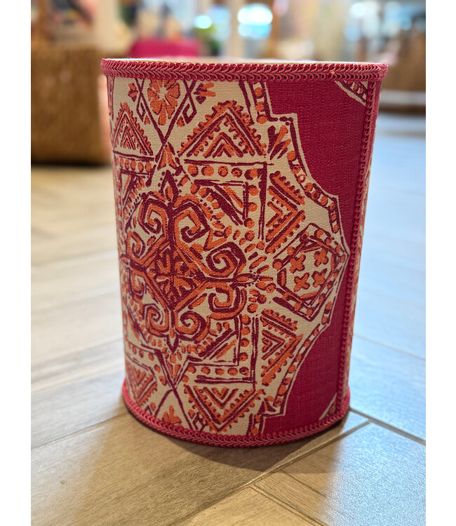 Jan Sevadjian Orange and Pink Waste Basket