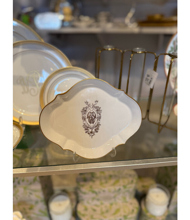 Signature Gold Ultra White Oval Sculped Tray