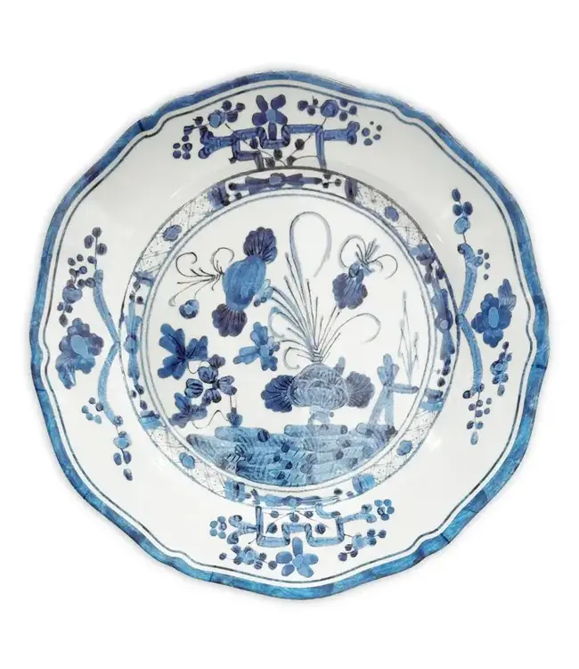 VIDA Faenza 11" Dinner Plate Set of 4 (White+Blue)