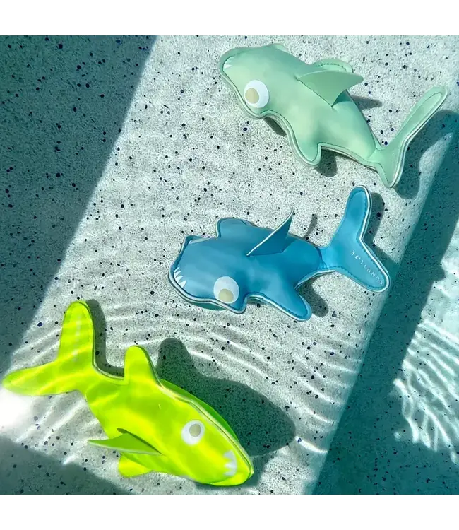 Salty the Shark Dive Buddies Aqua Neon Yellow Set of 3