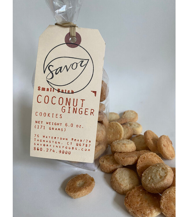 Coconut Ginger 6 oz. Shortbread Cookies