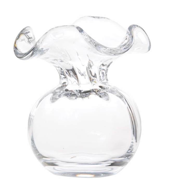 Hibiscus Glass Clear Bud Vase