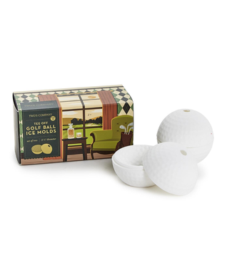Two's Company Tee Off Set of 2 Golf Ball Ice Mold