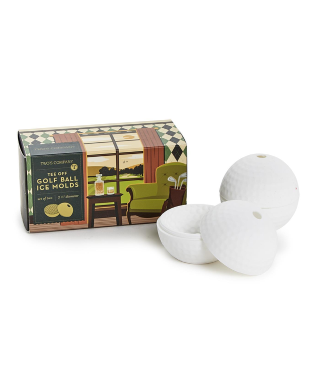Tee Off Set of 2 Golf Ball Ice Mold