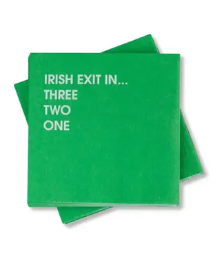 Chez Gagne Irish Exit in 3, 2, 1 Cocktail Napkin