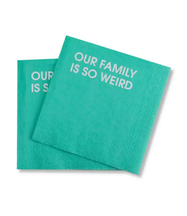 Our Family is So Weird Cocktail Napkin