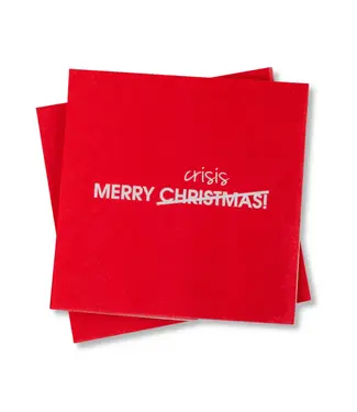 Chez Gagne Merry Crisis Cocktail Napkin