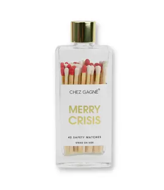 Chez Gagne Merry Crisis - Glass Bottle Matches
