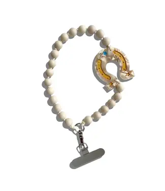Solar Eclipse Hand-painted Lucky Horseshoe Gemstone Bracelet Phone Chain