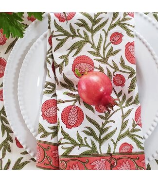 Pacific & Rose Textiles Napkin Pomegranate Red, Set of 4