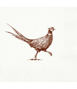Alexa Pulitzer Pheasant Strut White Beverage Napkins