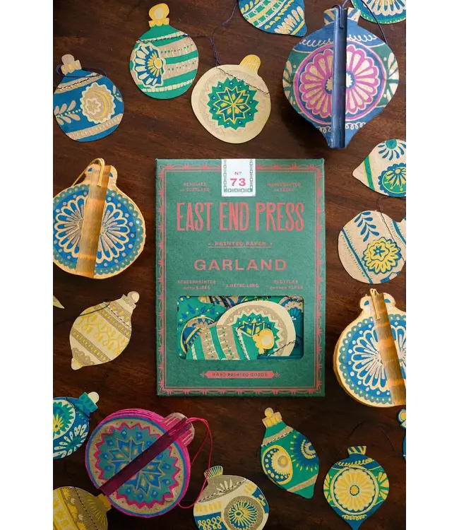 Christmas Ornaments Sewn Garland