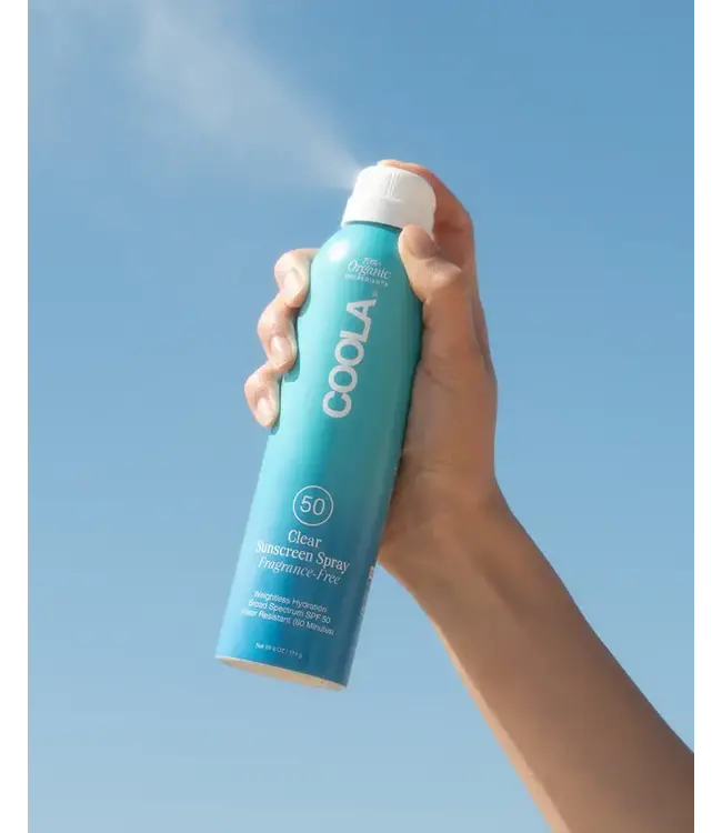 COOLA Clear Sunscreen Spray SPF 50 Fragrance Free 6 oz