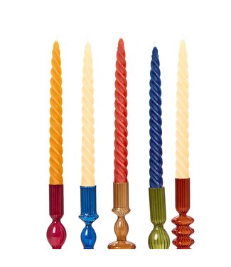 Two's Company Set of 2 Twist Taper Candles in Gift Box