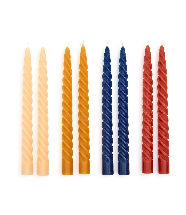 Set of 2 Twist Taper Candles in Gift Box
