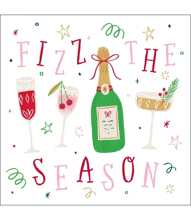 Holiday Cocktail Napkins | Fizz The Season - 20ct