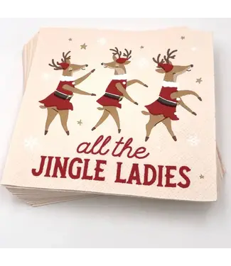 Soiree Sisters Funny Christmas Cocktail Napkins | Jingle Ladies - 20ct