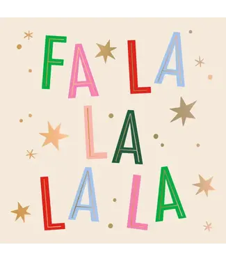 Soiree Sisters Holiday Cocktail Napkins | Fa La La - Foil - 20ct