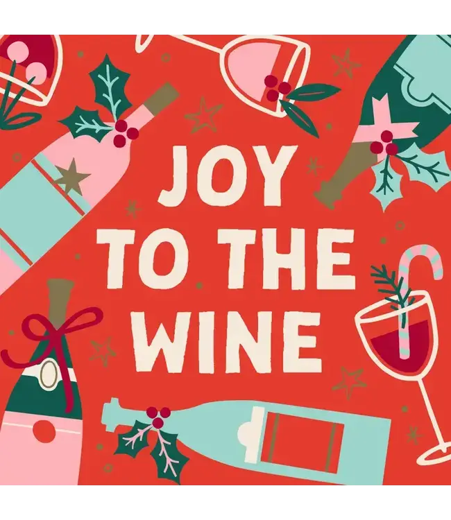 Holiday Cocktail Napkins | Joy To The Wine - 20ct
