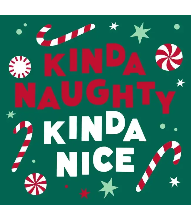Funny Christmas Napkins | Kinda Naughty Kinda Nice - 20ct