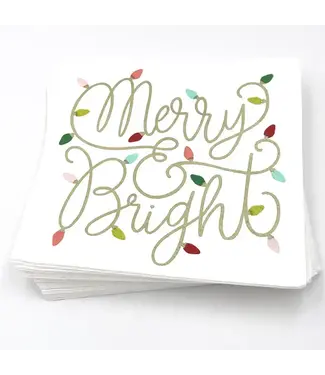 Soiree Sisters Christmas Cocktail Napkins | Merry and Bright - 20ct