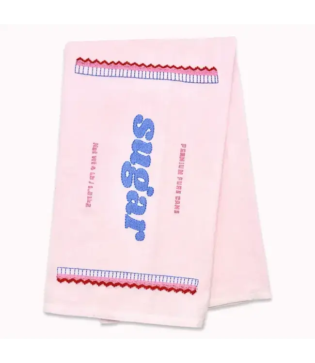 Sweet Tooth Embroidered Tea Towel