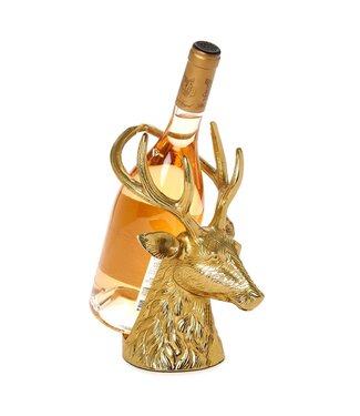 Two's Company Gold Stag Bottle Holder