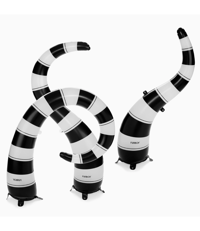 Halloween Decor Black White Lawn Snakes Inflatable Light-Up Decor
