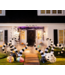 Halloween Decor Black White Lawn Snakes Inflatable Light-Up Decor