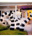 Halloween Decor Black White Lawn Snakes Inflatable Light-Up Decor