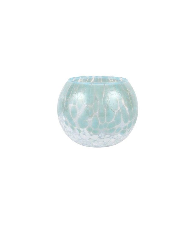 Light Blue and White Small Round Vase