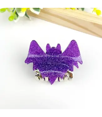 SoapElenGlen Halloween Bat Claw Clip - Purple