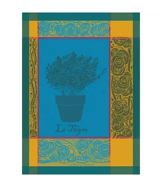 Garnier Thiebaut Thym Bleu Aster Kitchen Towel, Cotton