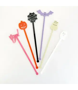 Lucky Lemon Paper Co. Halloween Stir Stick Set - Brights
