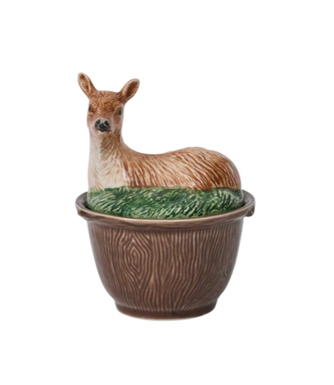 Forest Walk Deer Bowl with Lid - Multi