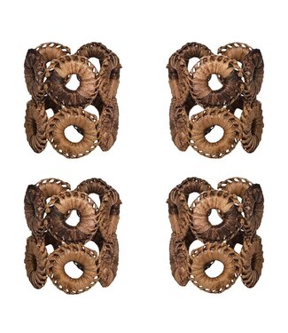 Juliska Rustic Ring Napkin Ring Set/4 - Natural