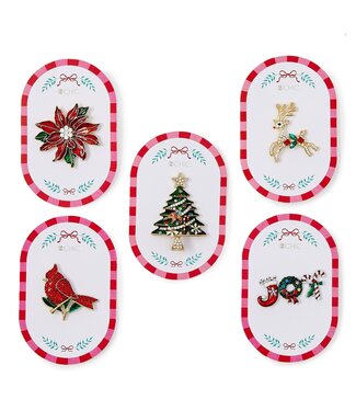 Two's Company Holiday Brooch