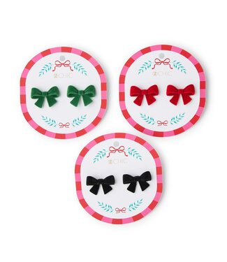 Two's Company Velvet Bow Earring