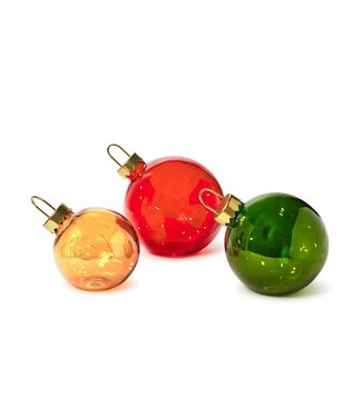 Two's Company Christmas Ball Medium Green Ball Ornament LED
