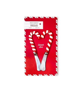 Two's Company Peppermint Twist Set of 2 Candy Cane Spreaders