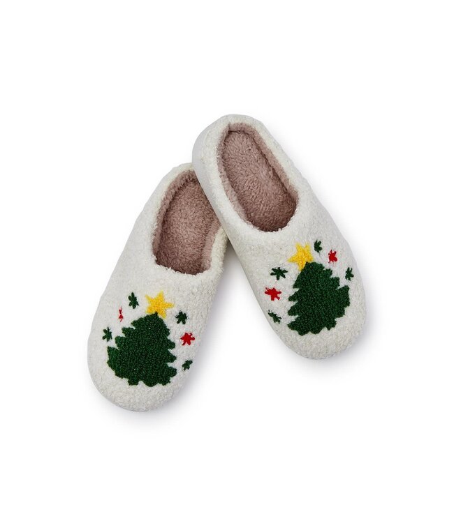 Tree Icon Plush Slipper