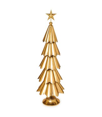Two's Company 59" Gold Leaf Tree w/Star Topper