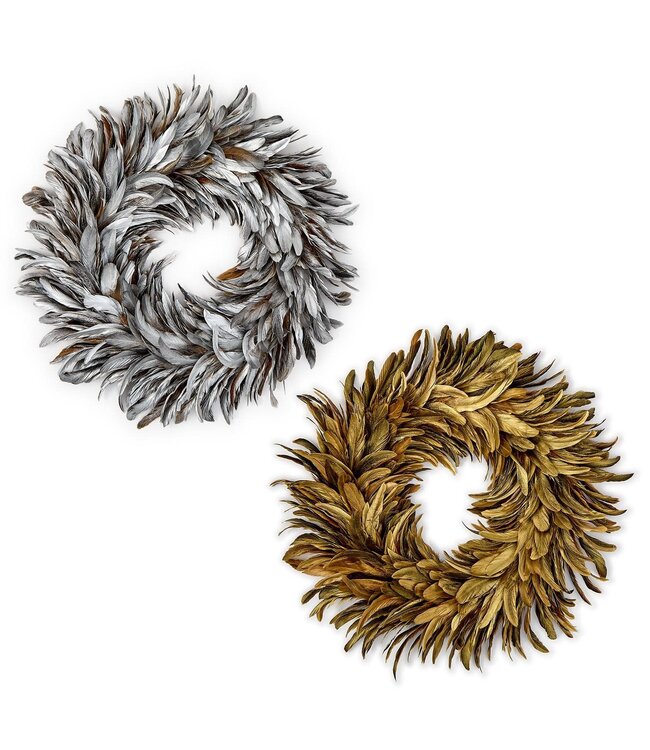 Feather Holiday Wreath