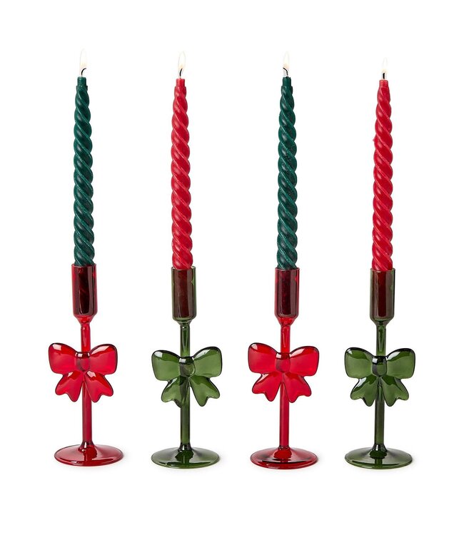 Bows S/2 Taper Candleholders